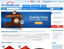 Tablet Screenshot of buyshade.com